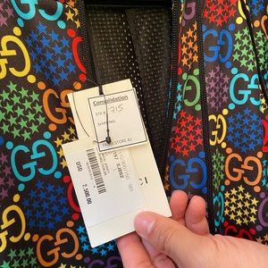 Gucci multi-colored fleece jacket , size Large , brand new